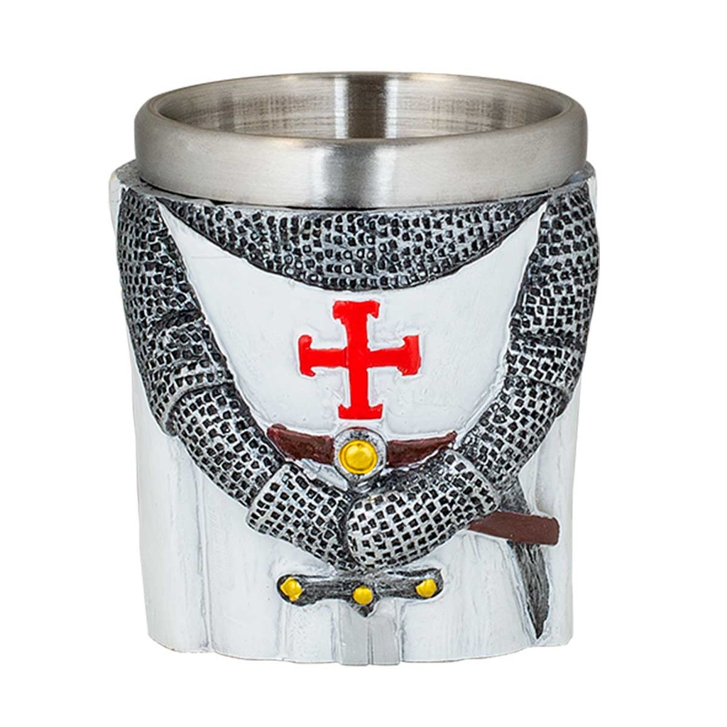 VASO CHUPITO TEMPLARIO CRUZ BLANCO