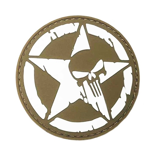 [IW-08243-CO] PARCHE IMMORTAL PVC ESTRELLA PUNISHER TAN
