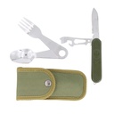 CUBIERTO MILITAR IMMORTAL NAVAJA C/FUNDA CORDURA VERDE
