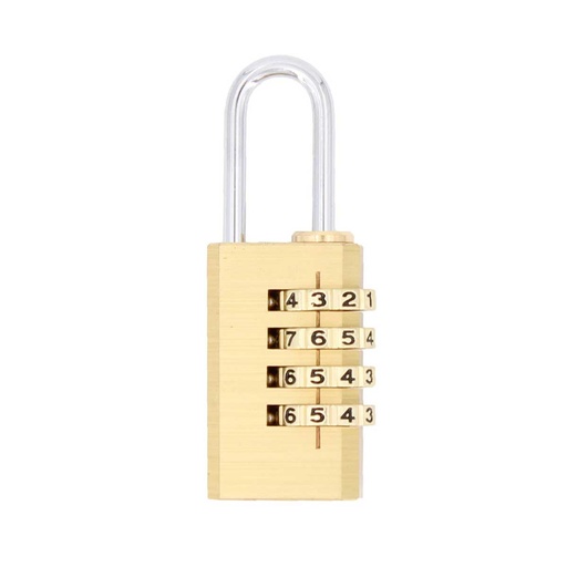 [IW-6003] CANDADO IMMORTAL 4 COMBINACIONES 21MM DORADO