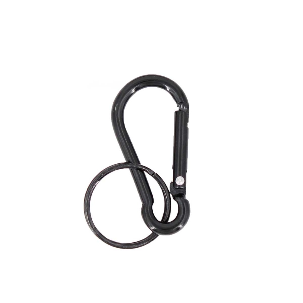 MOSQUETON IMMORTAL ALUMINIO C/LLAVERO 5CM NEGRO
