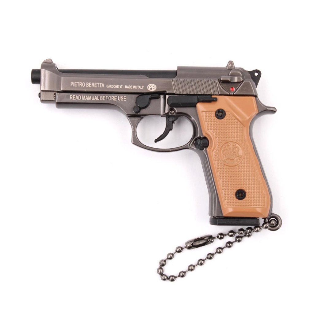 LLAVERO BH PISTOLA B92F 7,5CM NEGRO/MARRON