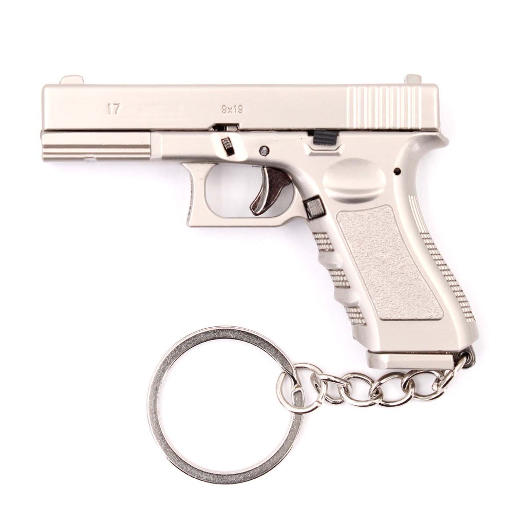 LLAVERO BH PISTOLA G17 7CM PLATA