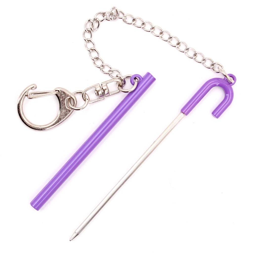LLAVERO BASTON OPC 9 CM MORADO