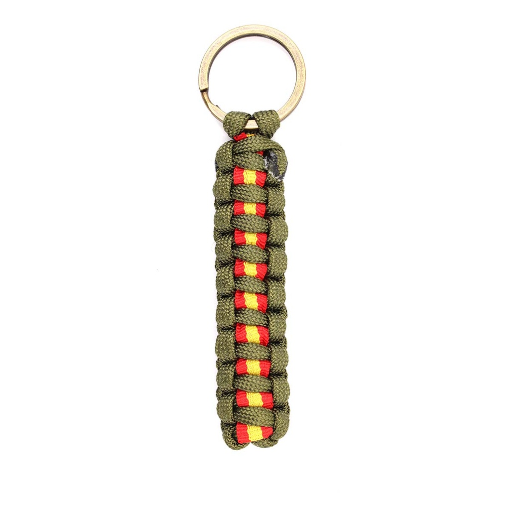 LLAVERO PARACORD IMMORTAL BANDERA ESPAÑA VERDE