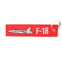 LLAVERO CINTA RECTANGULAR IMMORTAL REMOVE F18 ROJO