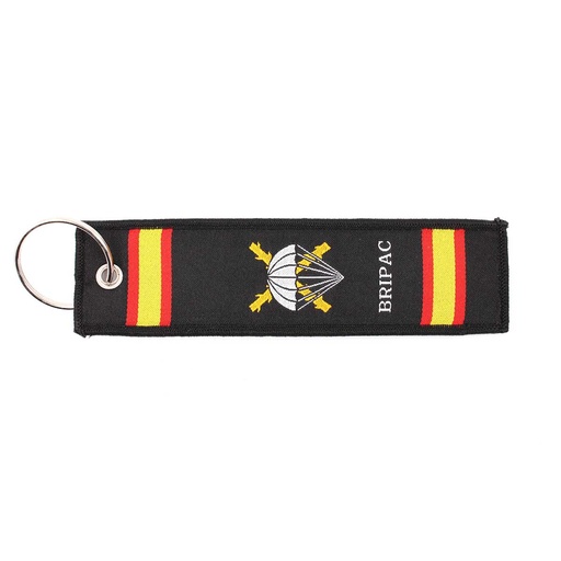[IW-0318-BK] LLAVERO CINTA RECTANGULAR IMMORTAL BRIPAC TRIUNFAR O MORIR NEGRO