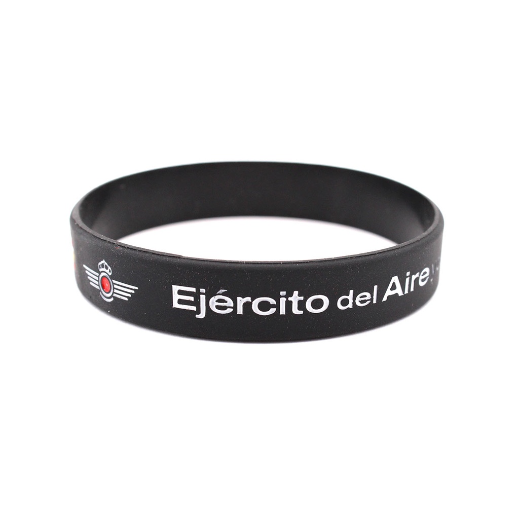 PULSERA IMMORTAL PVC EJERCITO AIRE NEGRA