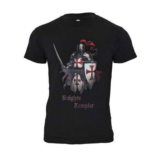 [IW-110110-S] CAMISETA IMMORTAL CABALLEROS TEMPLARIOS NEGRA (S)