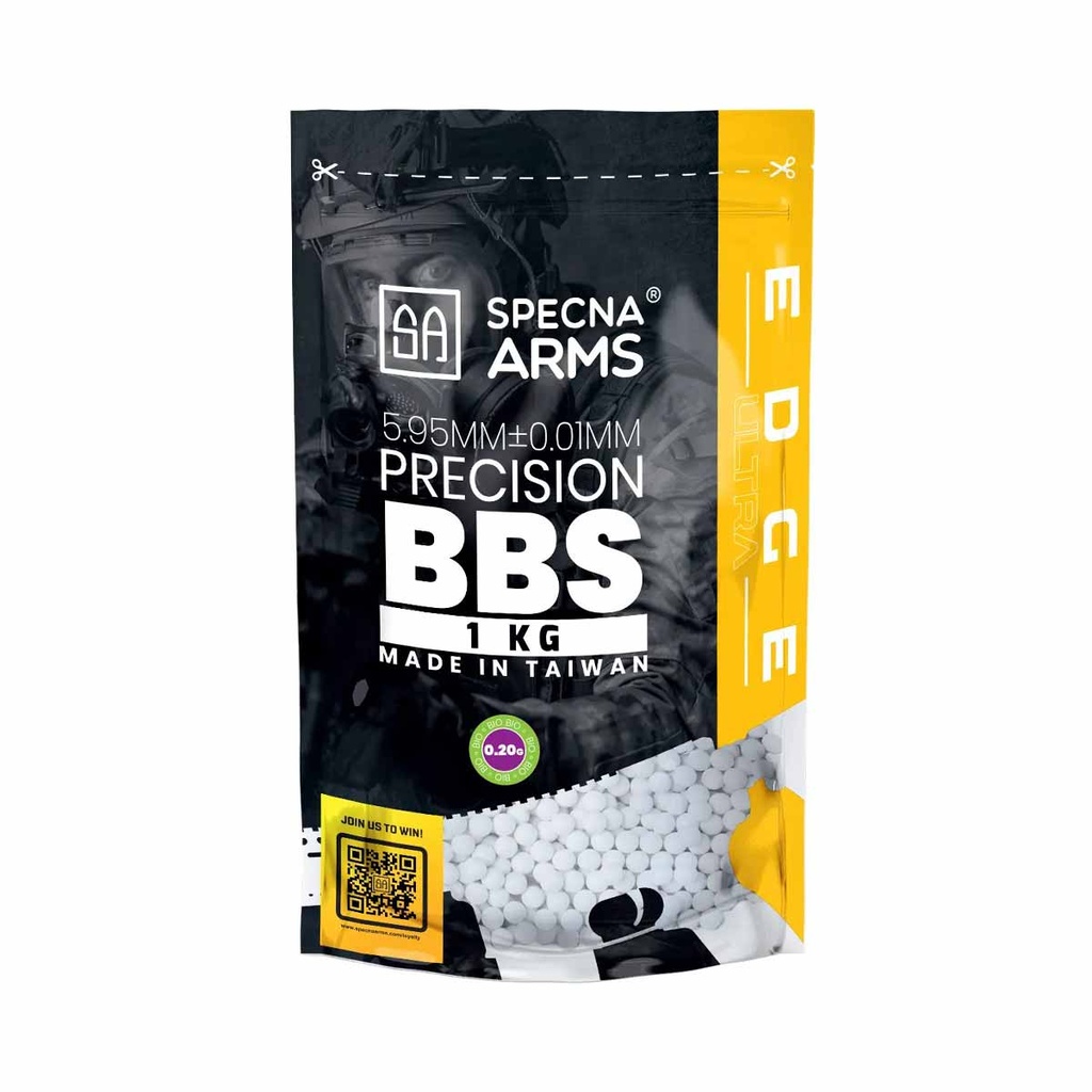BOLAS SPECNA ARMS EDGE ULTRA BIO 0.20G PRECISION 1KG BLANCA