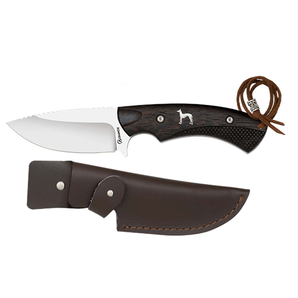 CUCHILLO ALBAINOX CAZA PODENCO MADERA