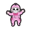 PARCHE IMMORTAL PVC 3D ESQUELETO MILITAR ROSA