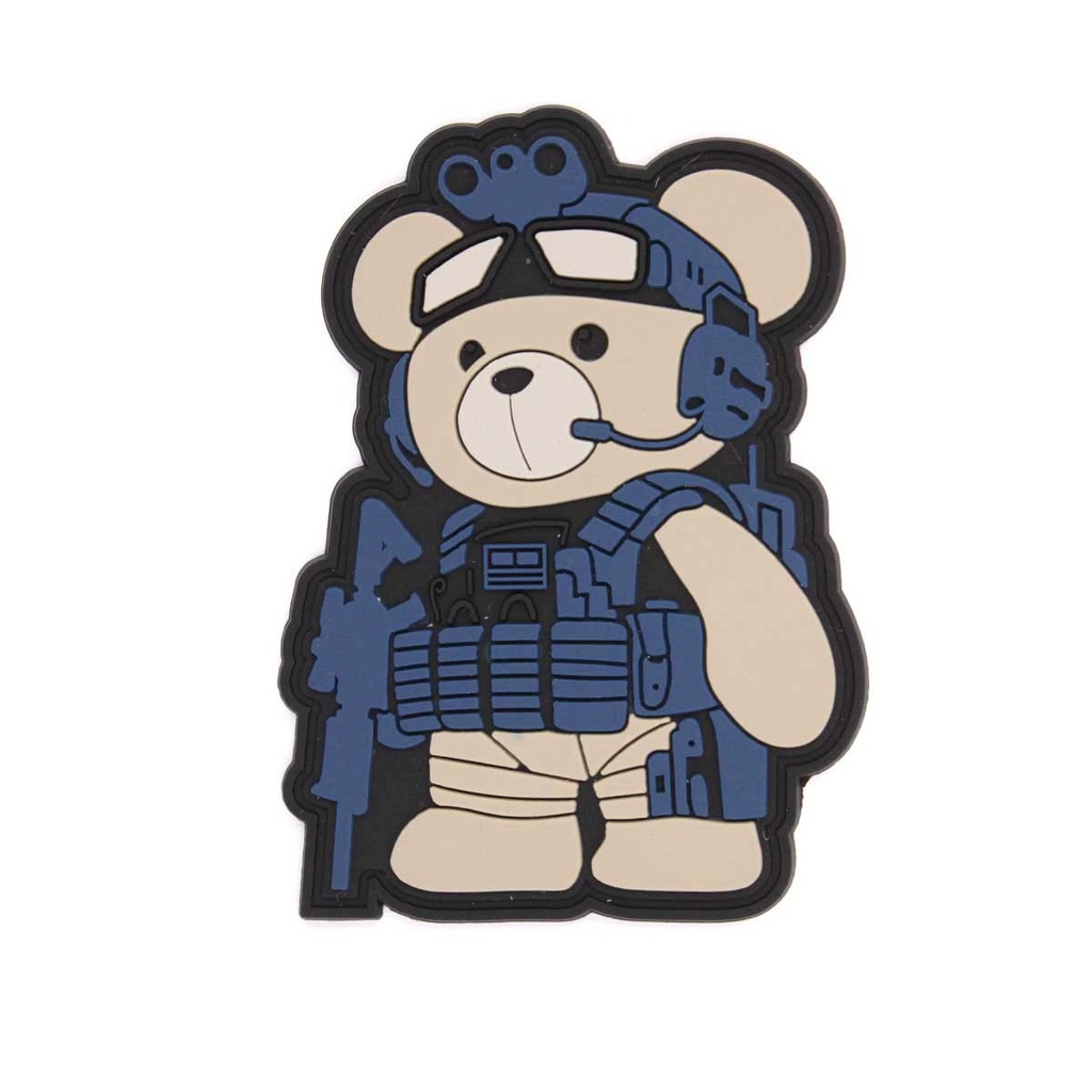 PARCHE IMMORTAL PVC 3D TEDDY TACTICO GRIS