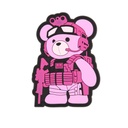 PARCHE IMMORTAL PVC 3D TEDDY TACTICO ROSA