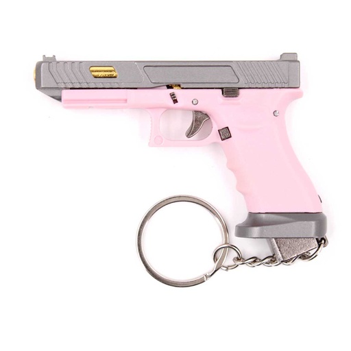 [BH-1574] LLAVERO BH PISTOLA G34 7,5CM ROSA-GRIS