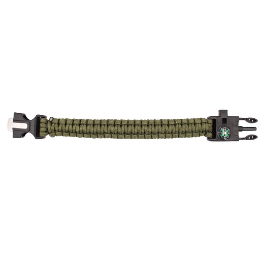 [IW-0108-OD-S] PULSERA PARACORD IMMORTAL CON PEDRNAL Y BRUJULA VERDE (S)