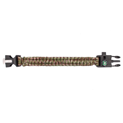 [IW-0109-MC-S] PULSERA PARACORD IMMORTAL CON PEDERNAL Y BRUJULA MC (S)