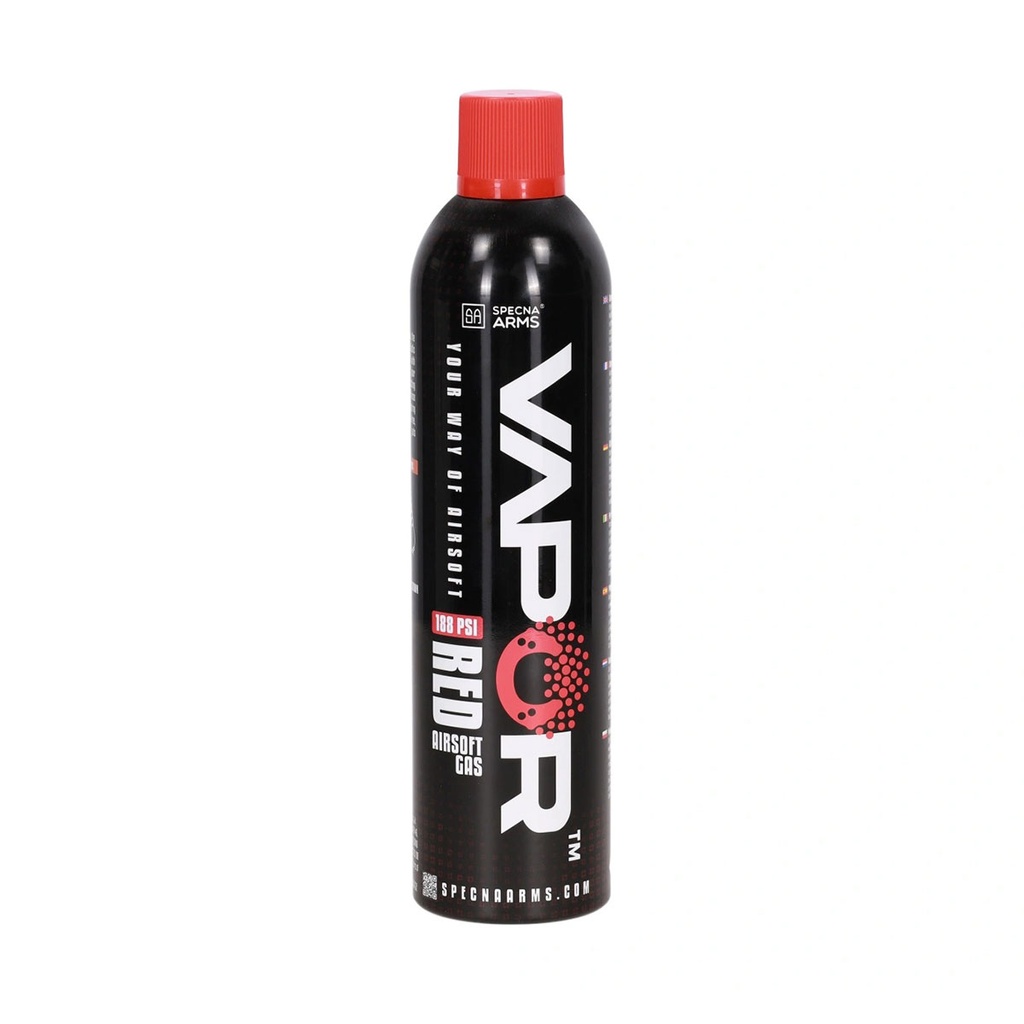 BOTELLA GAS SPECNA ARMS VAPOR 600ML ROJA