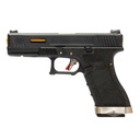 PISTOLA WE G17 CUSTOM 4.5MM FULL METAL NEGRA