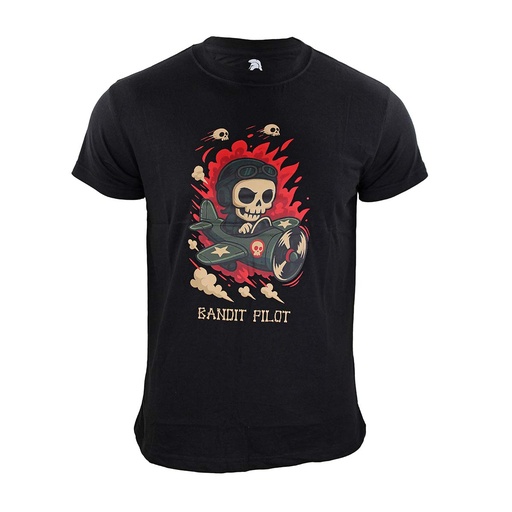 [IW-110125-BK-S] CAMISETA IMMORTAL BANDIT PILOT NEGRA (S)