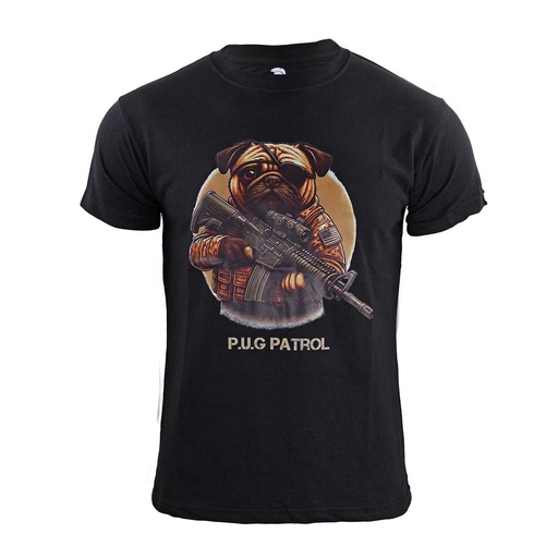 [IW-110129-BK-S] CAMISETA IMMORTAL PUG PATROL NEGRA (S)