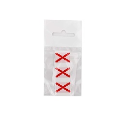 [130232-BOR] PEGATINA ABULTADA PEQ. 3PCS BORGOÑA BLANCA