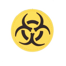 [IW-08431-YW/BK] PARCHE IMMORTAL PVC BIOHAZARD AMARILLO-NEGRO